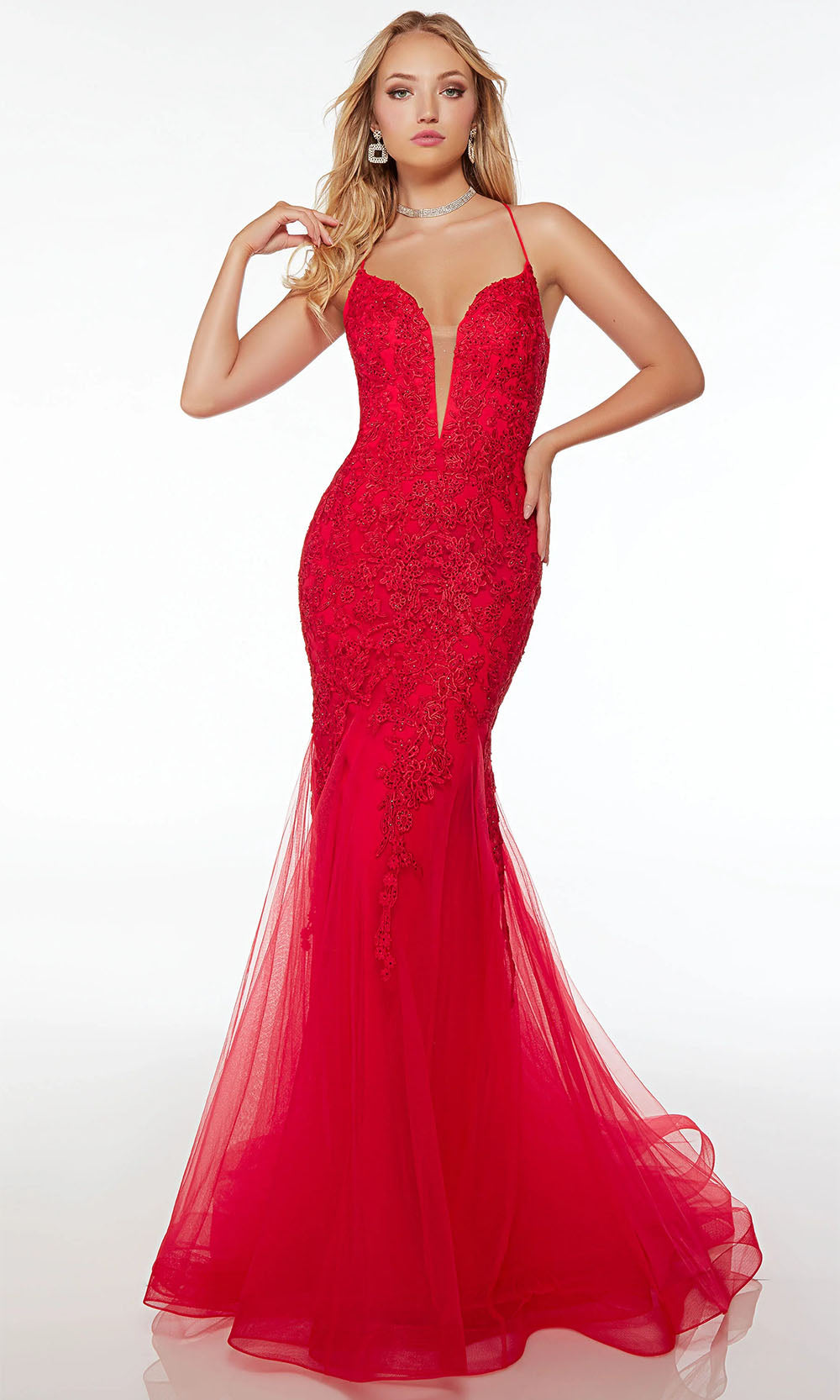 Alyce Paris 61478 - Embroidery Mermaid Evening Dress Evening Dresses