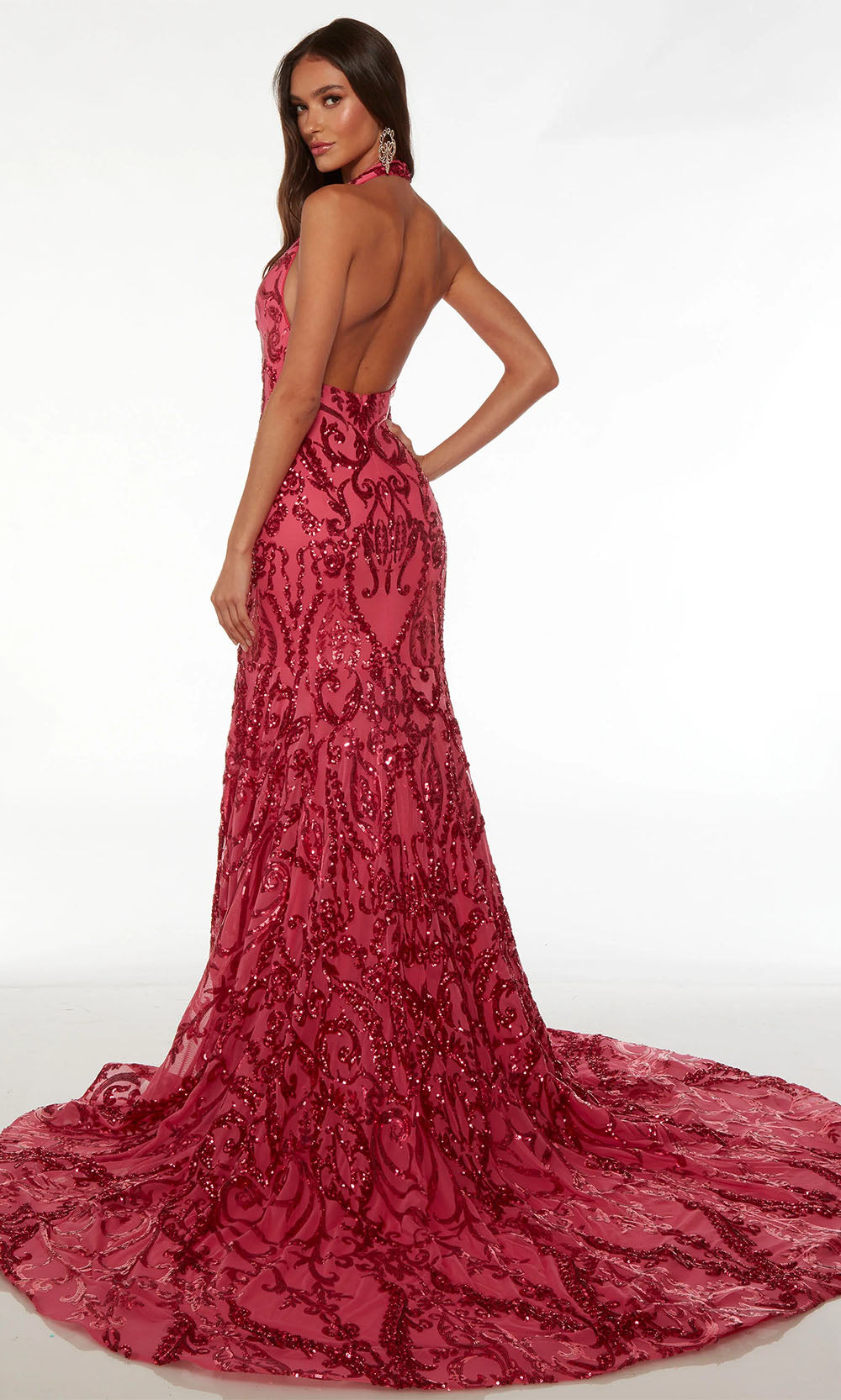 Alyce Paris 61494 - Halter Plunging Prom Gown Evening Dresses