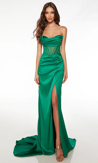 Alyce Paris 61572 - Sweetheart Slit Evening Dress Evening Dresses