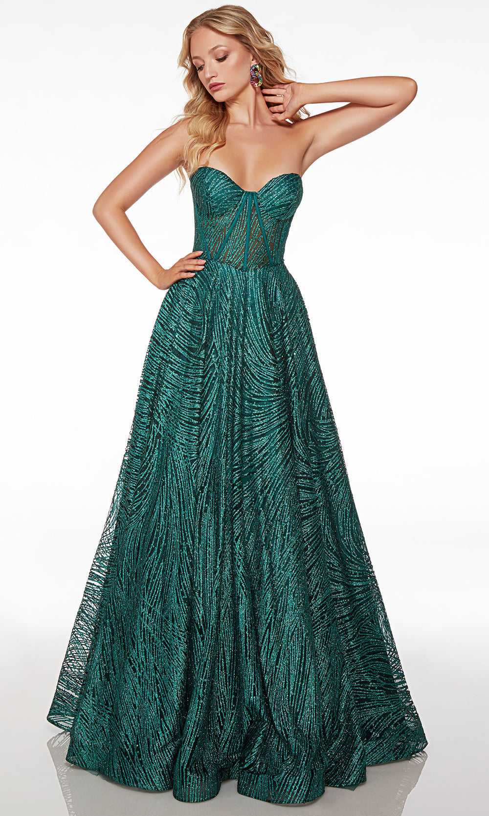 Alyce Paris 61580 - Glitter Strapless Evening Dress Evening Dresses