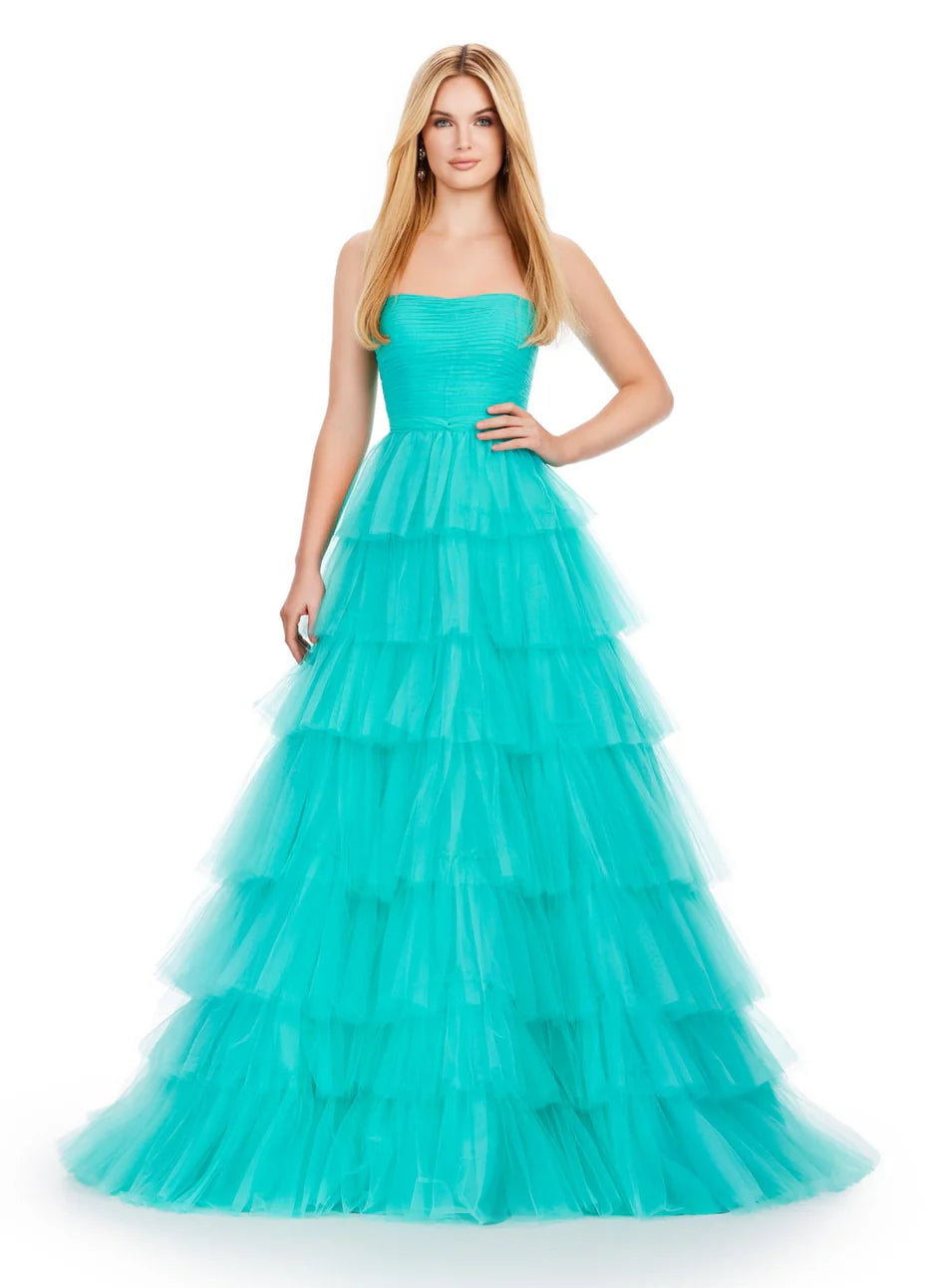 Ashley Lauren 11621 - Strapless Tiered Prom Dress