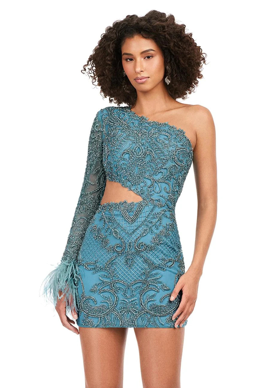 Ashley Lauren 4565 - Asymmetrical Dress
