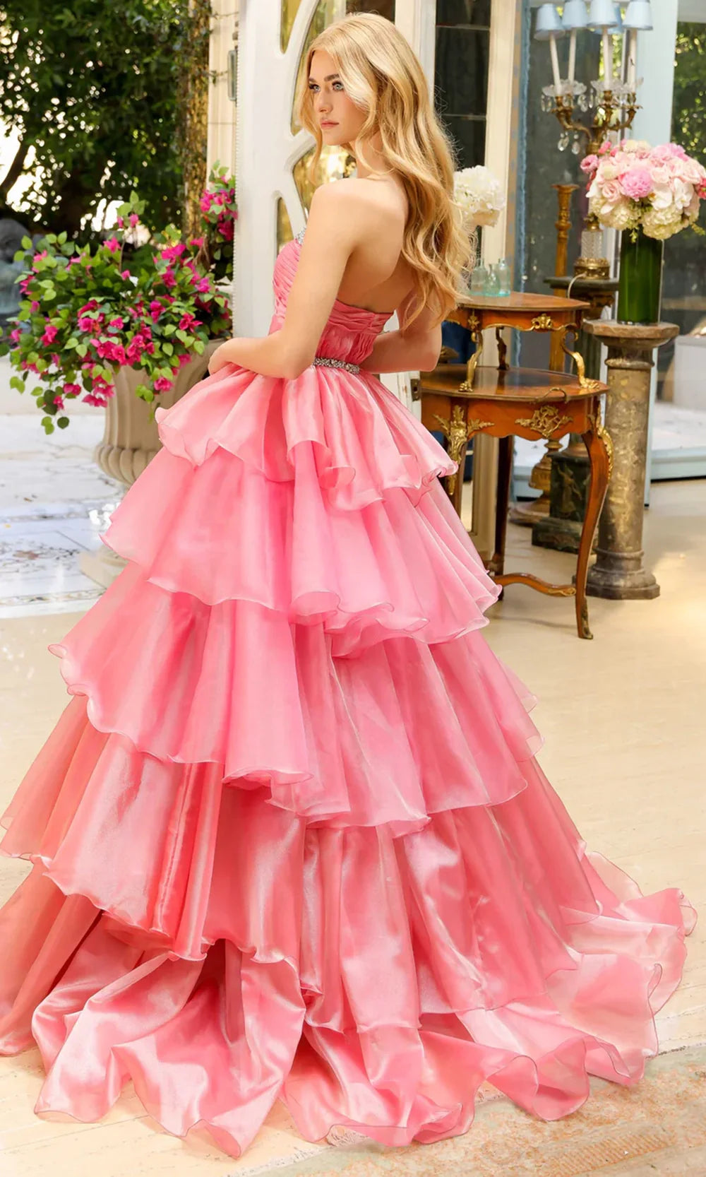 Ava Presley 29546 - Beaded Accent Ruffled Ballgown Ball Gowns