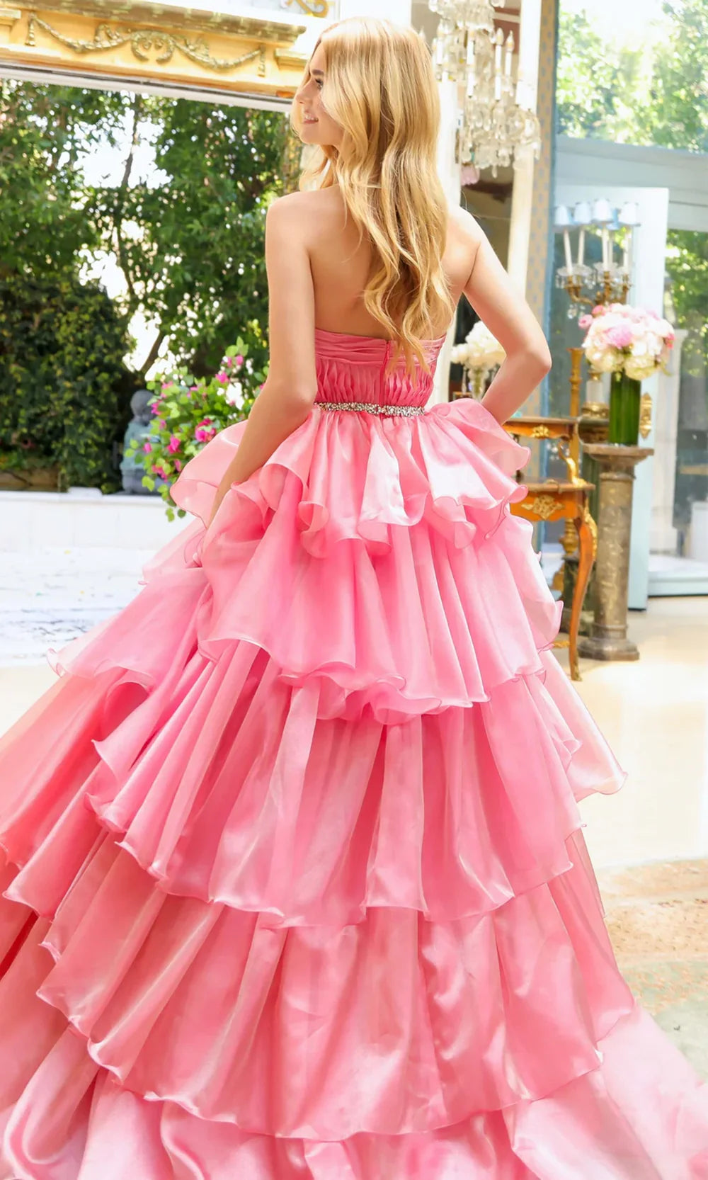 Ava Presley 29546 - Beaded Accent Ruffled Ballgown Ball Gowns