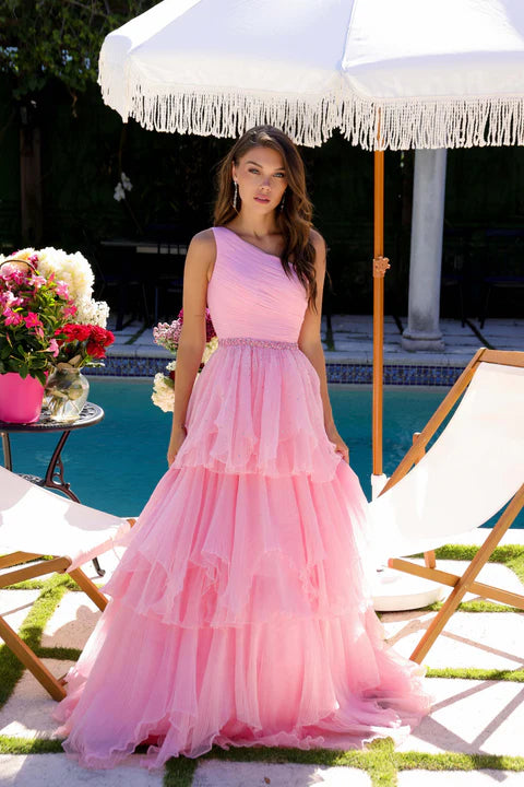 Ava Presley 29131 - Sleeveless One Shoulder Gown