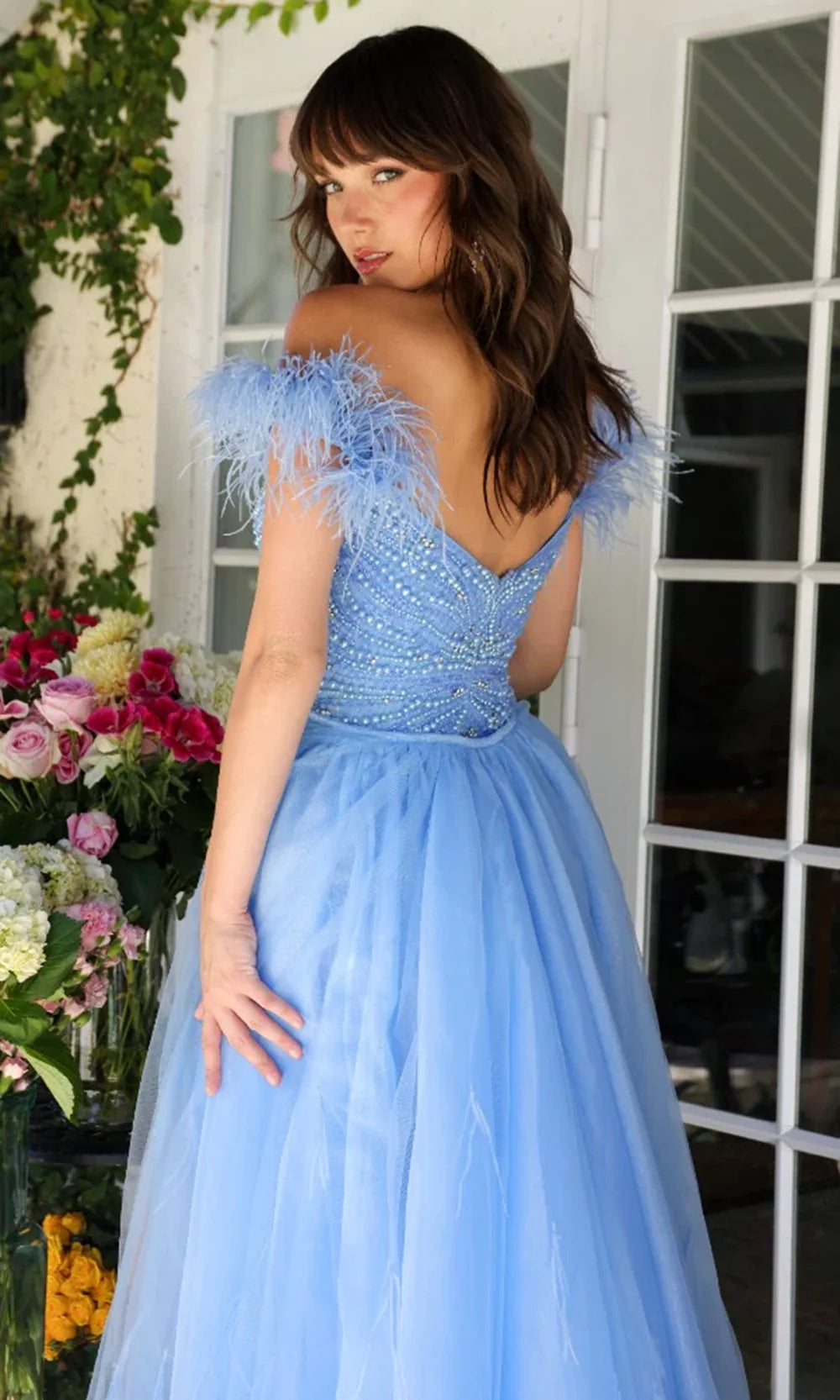 Ava Presley 29233 - Beaded Lace Tulle Overskirt Gown Prom Dresses