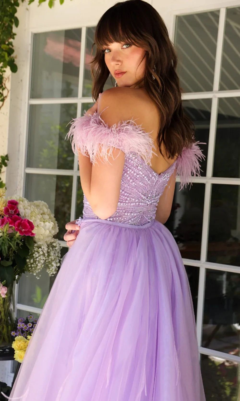 Ava Presley 29233 - Beaded Lace Tulle Overskirt Gown Prom Dresses