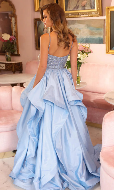 Ava Presley 40054 - Keyhole Sweetheart Ruffle Gown Prom Dresses