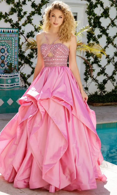 Ava Presley 40054 - Keyhole Sweetheart Ruffle Gown Prom Dresses