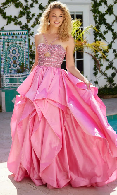 Ava Presley 40054 - Keyhole Sweetheart Ruffle Gown Prom Dresses