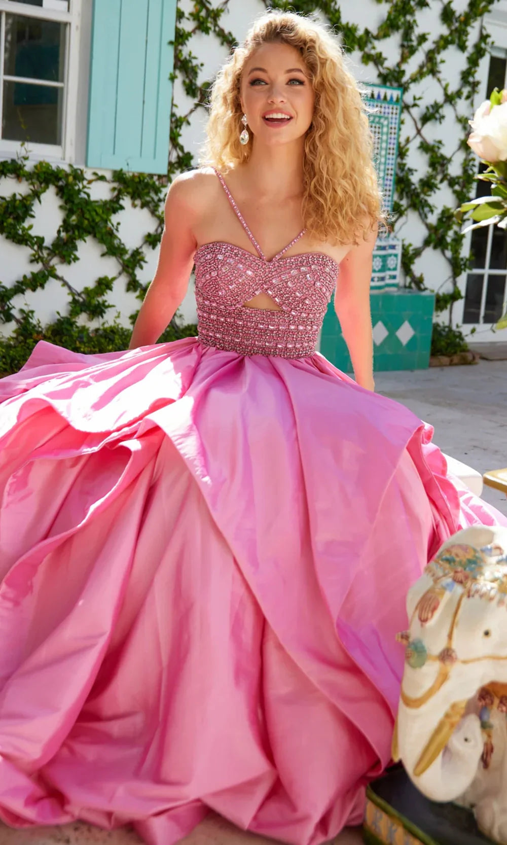 Ava Presley 40054 - Keyhole Sweetheart Ruffle Gown Prom Dresses
