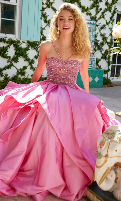 Ava Presley 40054 - Keyhole Sweetheart Ruffle Gown Prom Dresses