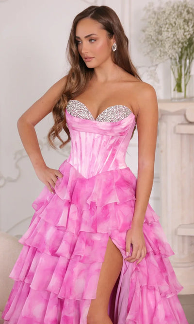 Ava Presley 26442 - Sweetheart Ruffle Ballgown with Beaded Bust Prom Dresses