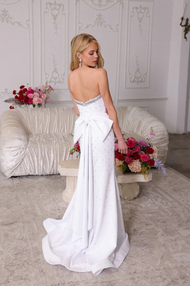 Ava Presley 40153 - Beaded High Slit Gown