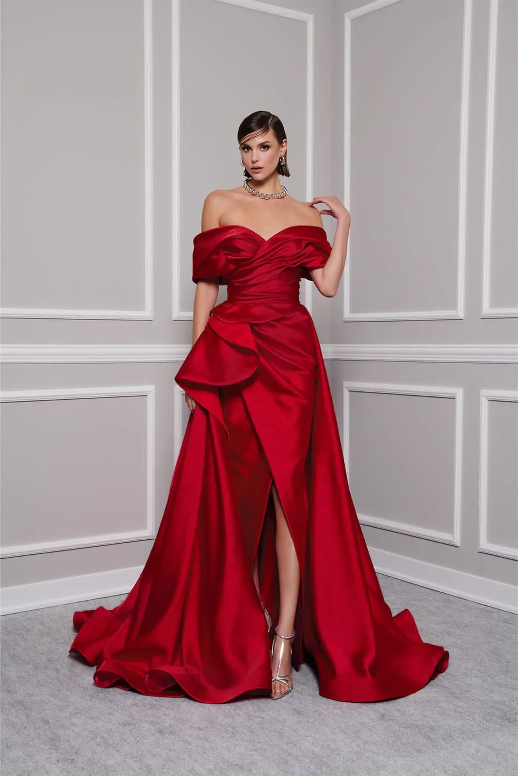 MNM Couture 2747A - Mermaid Overskirt Evening Gown