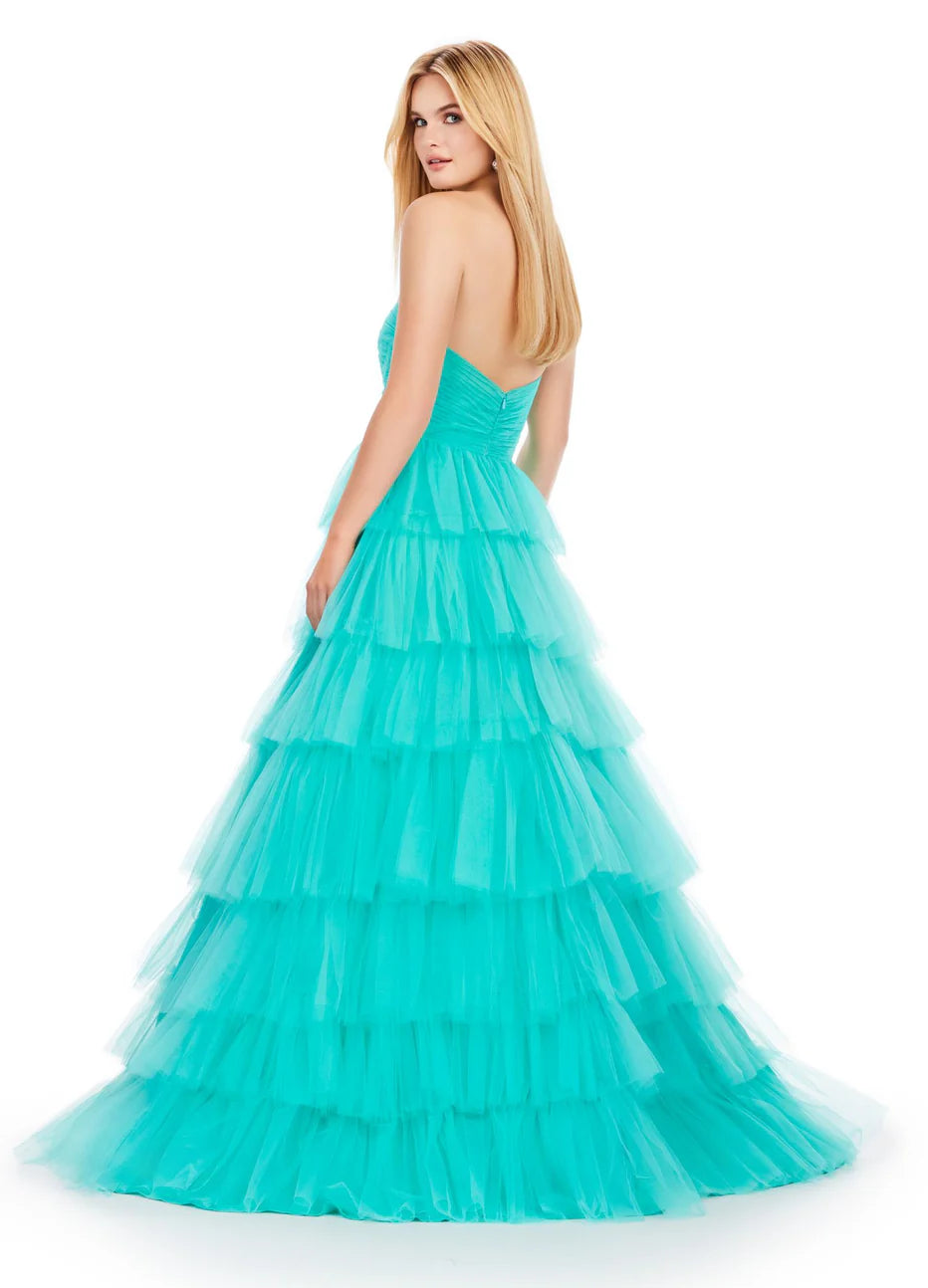 Ashley Lauren 11621 - Strapless Tiered Prom Dress
