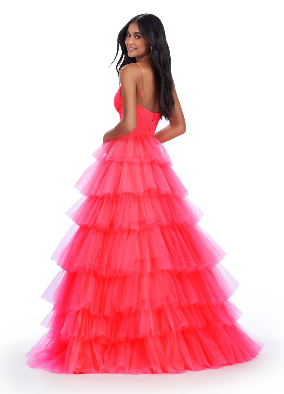 Ashley Lauren 11622 - Tiered A-Line Prom Dress