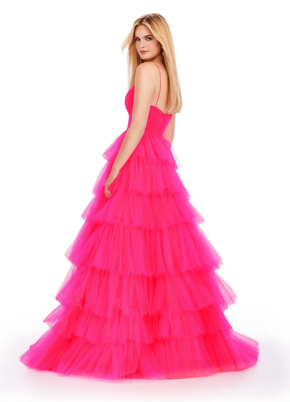 Ashley Lauren 11622 - Tiered A-Line Prom Dress
