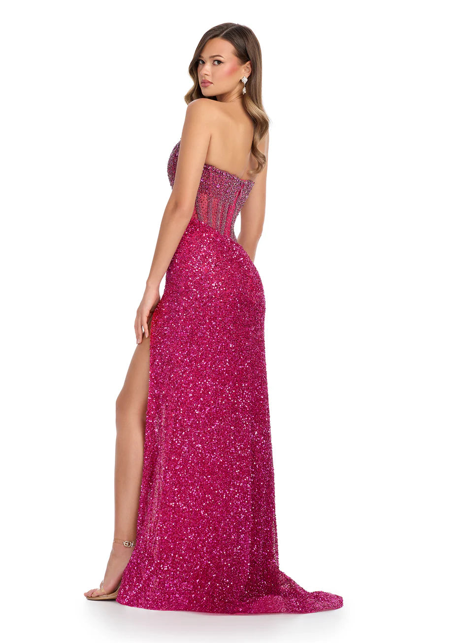 Ashley Lauren 11830 - Strapless Fully Beaded Evening Gown