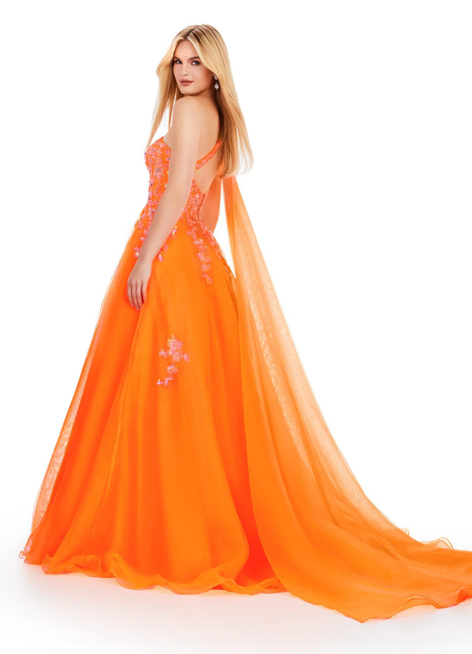 Ashley Lauren 11573 - One Shoulder Sequin Prom Dress