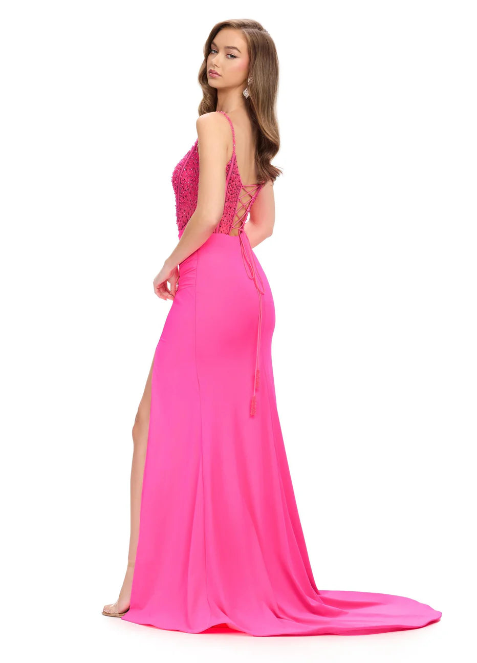Ashley Lauren 11664 - Beaded Bodice Evening Dress