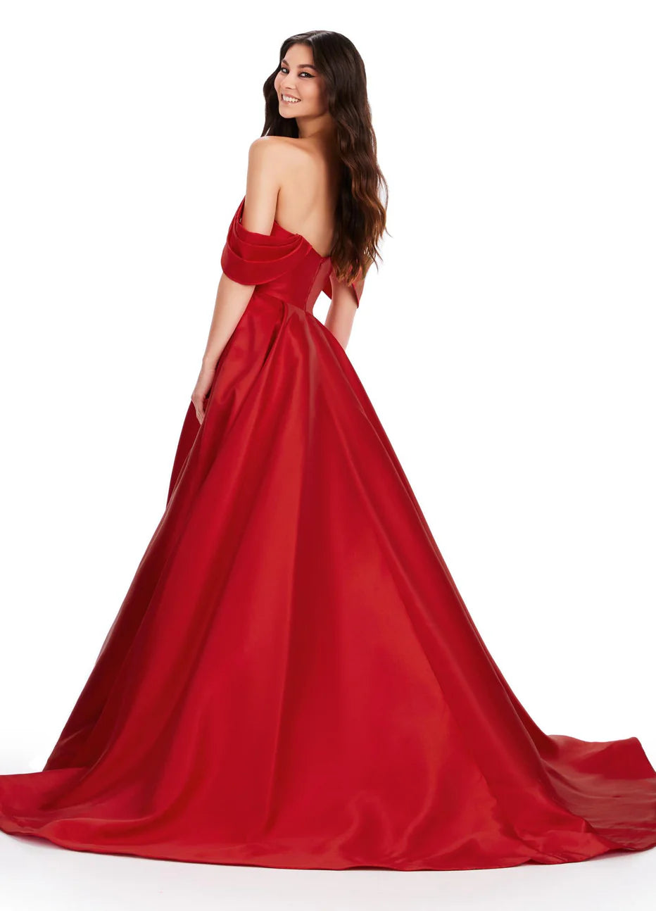 Ashley Lauren 11544 - Draped Mikado Prom Dress