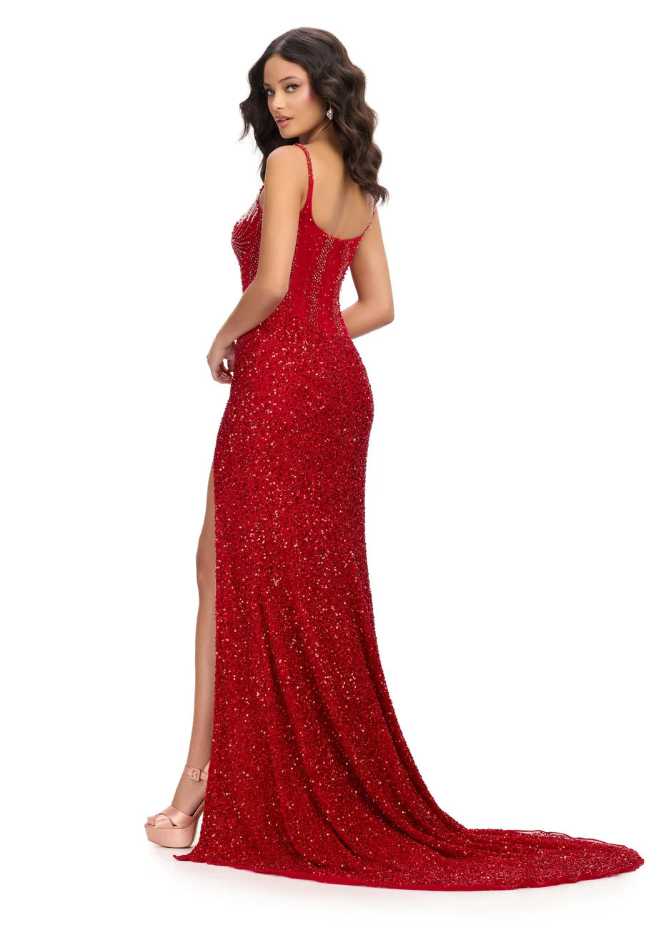 Ashley Lauren 11711 - Sequin Ornate Evening Gown