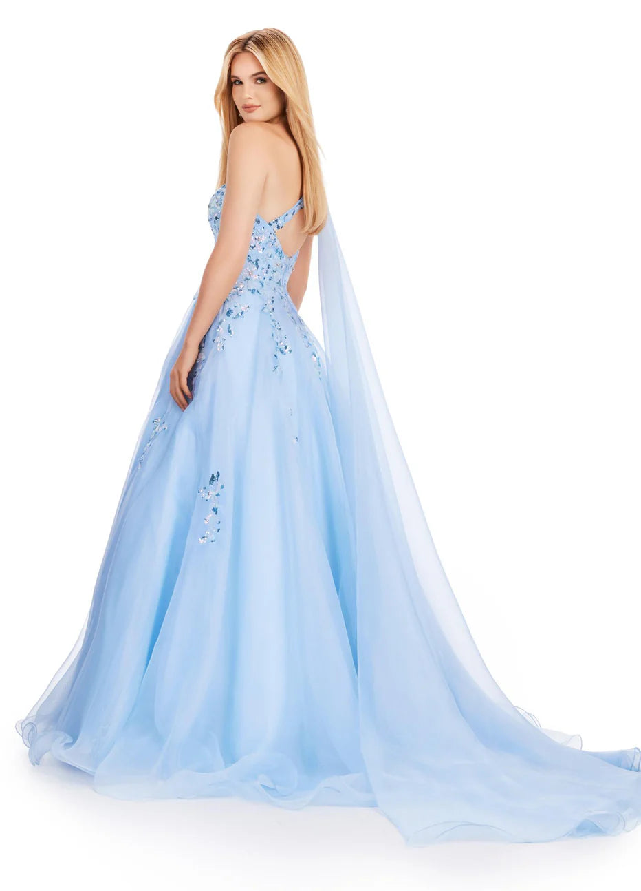 Ashley Lauren 11573 - One Shoulder Sequin Prom Dress