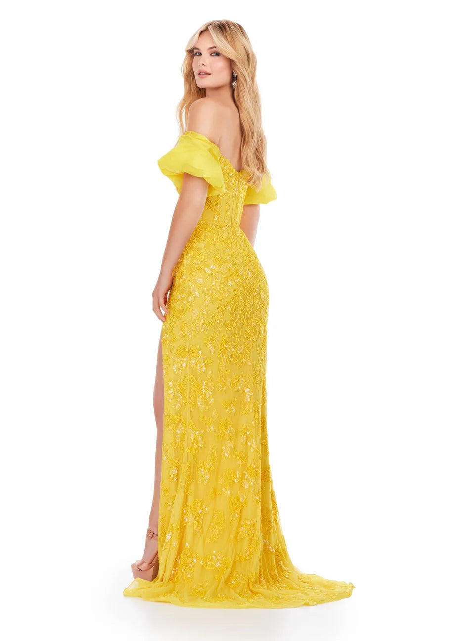 Ashley Lauren 11585 - Sequin Ornate Prom Dress