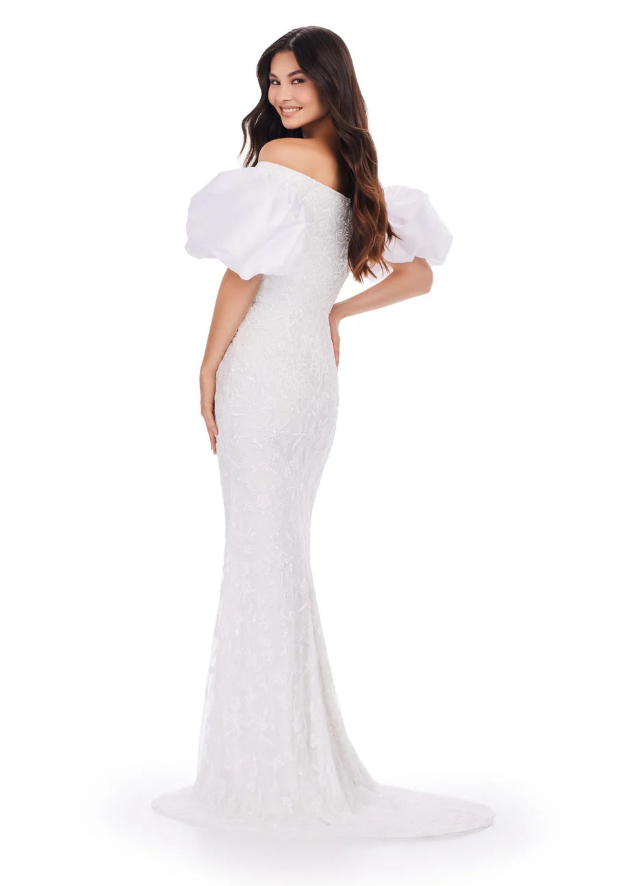 Ashley Lauren 11432 - Off Shoulder Beaded Prom Dress