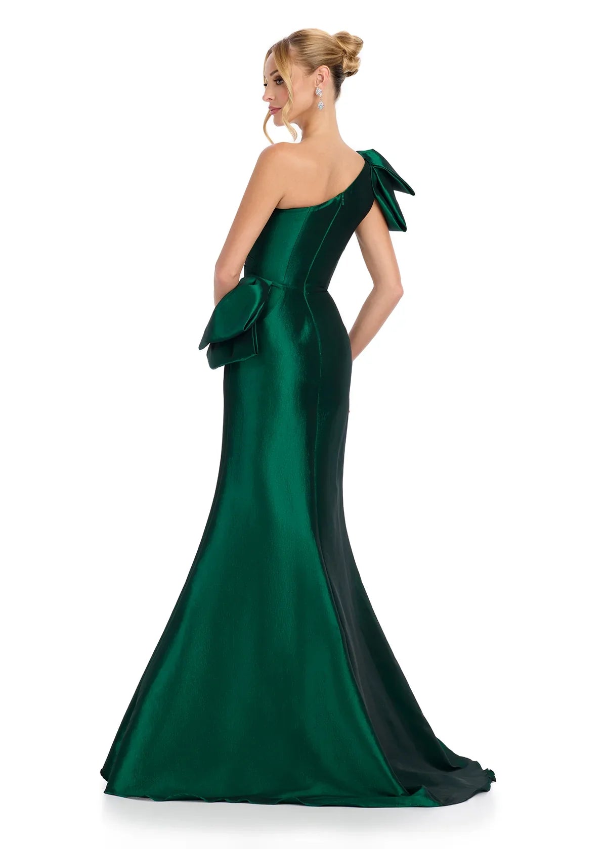 Ashley Lauren 11722 - Asym Neck Peplum Dress Clearance Sale