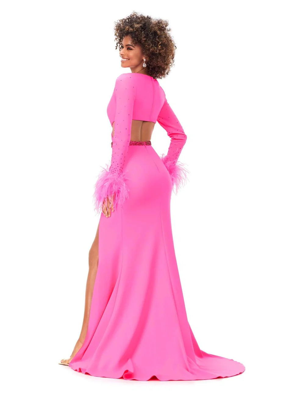 Ashley Lauren 11308 - V-Neck Dress