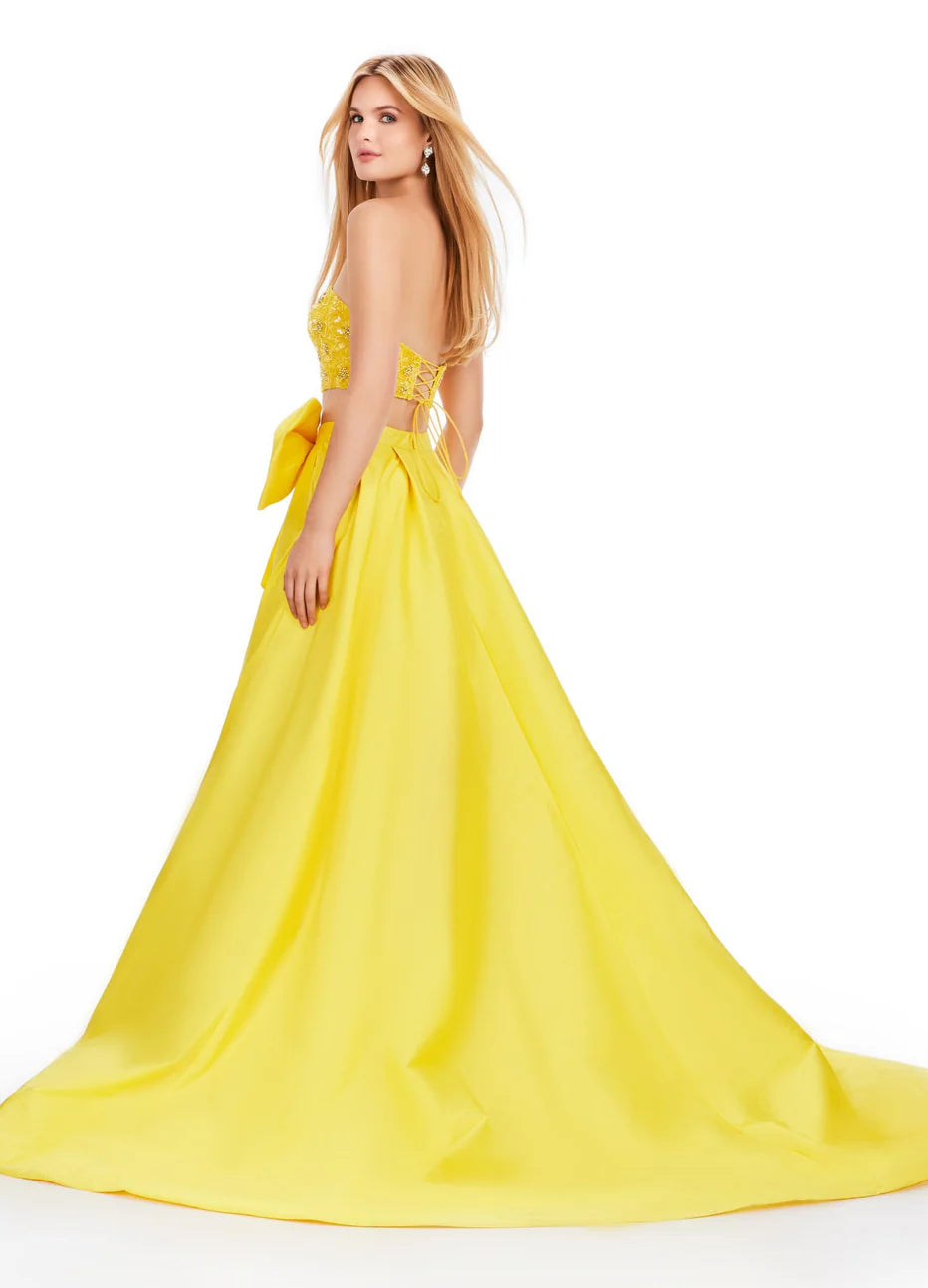 Ashley Lauren 11650 - Bow Accent Strapless Ballgown