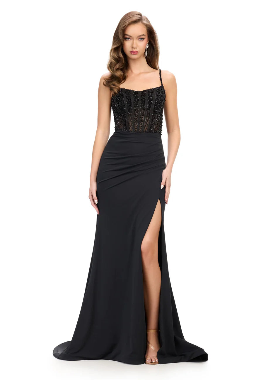 Ashley Lauren 11664 - Beaded Bodice Evening Dress