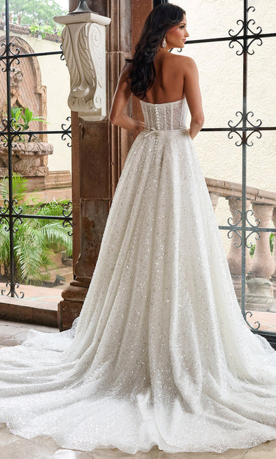 Rachel Allan RB5094 - Sparkling Tulle Straight Neck Bridal Gown Bridal Gowns
