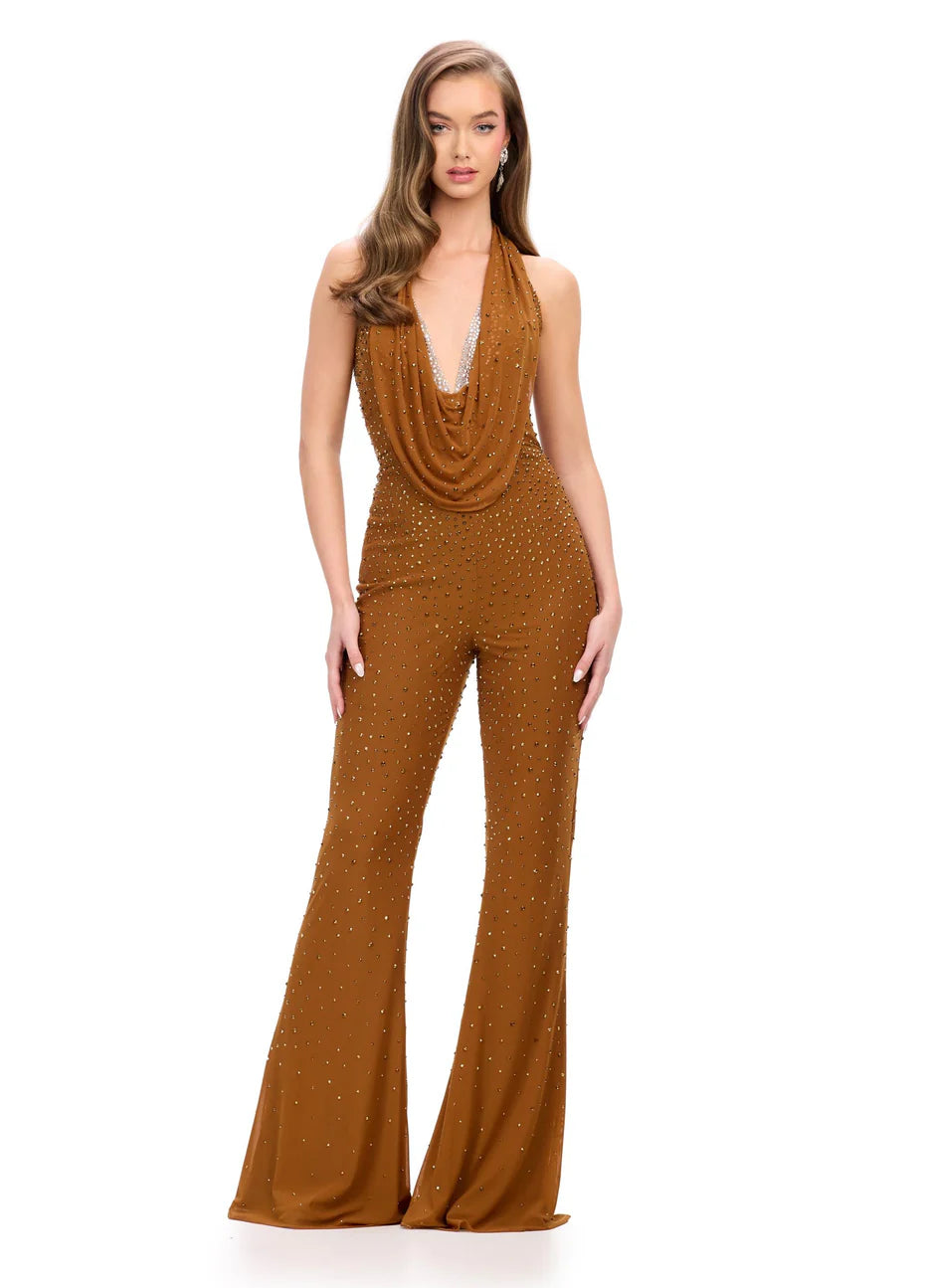 Ashley Lauren 11775 - Sleeveless Embellished Jumpsuit