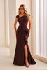 Cameron Blake CB3232 - Asymmetrical Neck Evening Dress