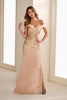 Cameron Blake CB777 - Embroidered Off Shoulder Evening Dress