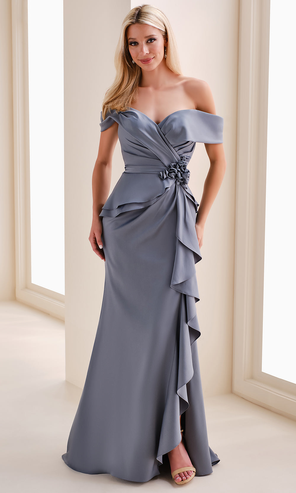 Cameron Blake CB825 - Sweetheart Neck Cascading Ruffle Gown Prom Dresses