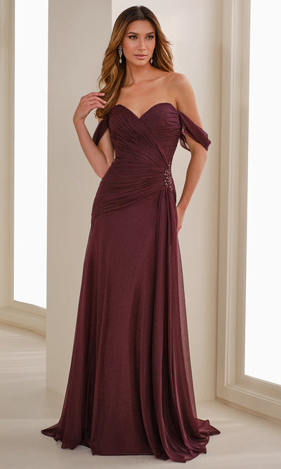 Cameron Blake CB904 - Sweetheart Side Draped Sheath Gown Prom Dresses