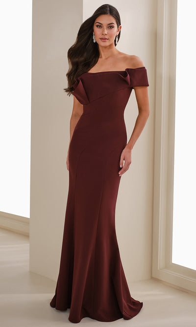 Cameron Blake CB905 - Seam Sculpted Off Shoulder Evening Gown Prom Dresses
