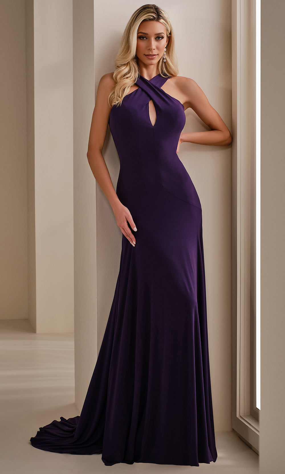 Cameron Blake CB911 Mermaid Long Formal Evening Gown - Amethyst / S Cameron Blake CB911 Mermaid Long Formal Evening Gown - Amethyst / S