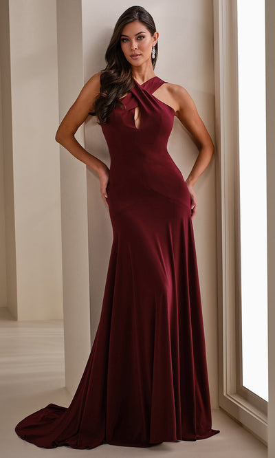 Cameron Blake CB911 - Halter Cutout Fit and Flare Gown Formal Gowns
