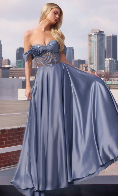 Ladivine CD297 - Illusion A-Line Evening Dress
