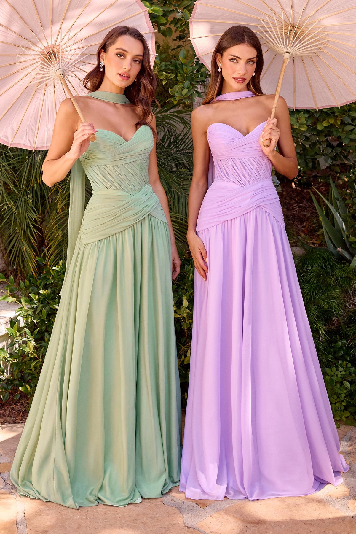 Ladivine CD395 - Sweetheart Ruched Chiffon A-Line Gown Bridesmaid Dresses in Black