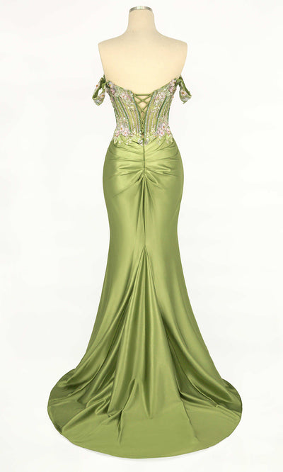 Ladivine CD745 - Off-Shoulder Satin Prom Gown