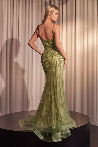 Ladivine CD846 - Sweetheart Neck Sleeveless Gown