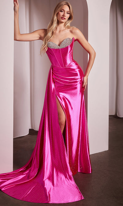 Ladivine CDS526 - Strapless Beaded Gown