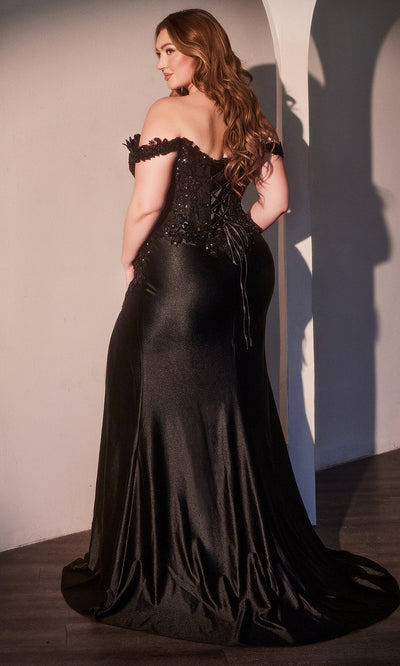 Ladivine CDS537C - Scoop Neck Embellished Prom Gown