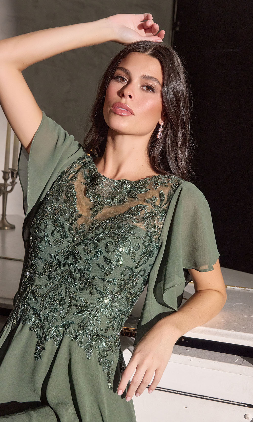 Ladivine CL09 - Long Chiffon A-line Dress
